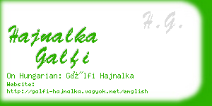 hajnalka galfi business card